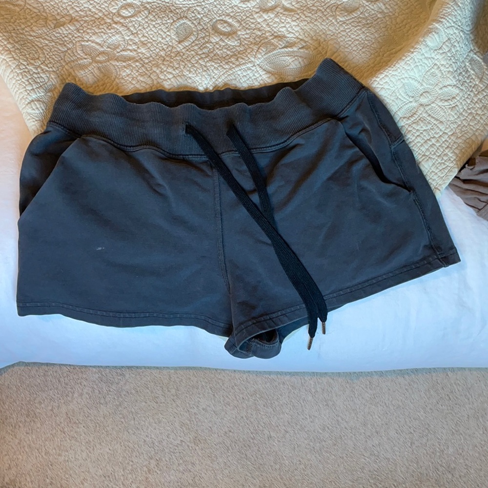 Gray Lululemon sweat shorts